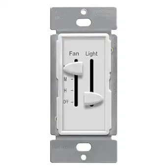 ENERLITES 3 Speed Ceiling Fan Control and LED Dimmer Light Switch, 2.5A Single Pole Light Fan Switch, 300W - Image 2