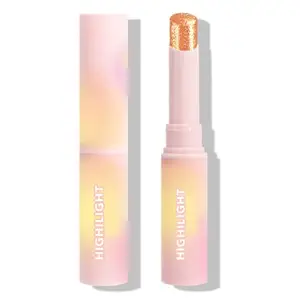 Light Brown Jelly Eye Shadow Stick, Sparkly Glitter Pearlescent Shimmer Eyeshadow Eyeliner Brightener Crayon, Highly Pigmented