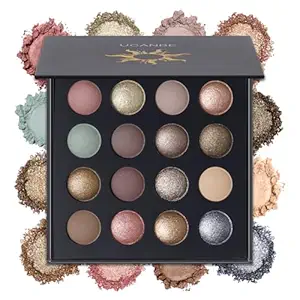 UCANBE Baked Eyeshadow Makeup Palette with Hidden Gems, 16 Colors Nude Eye Shadow with Matte Glitter Metallic Shimmer, Highly Pigmented Long Lasting Make Up...