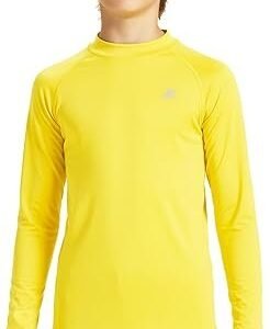 DEVOROPA Youth Boys Compression Thermal Shirt Long Sleeve Kids Fleece Baselayer Soccer Baseball