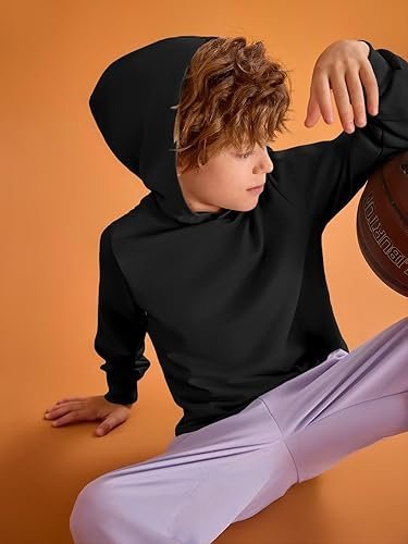 Haloumoning Boys Fashion Hoodies Kids Long Sleeve Hooded Sweatshirts 5-14 Years