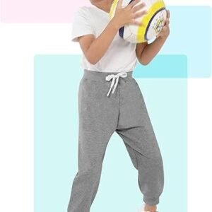Resinta 4 Pack Toddler and Boys Joggers Sweatpants Cotton Kids Active Pants with Drawstring Casual Athletic Clothes