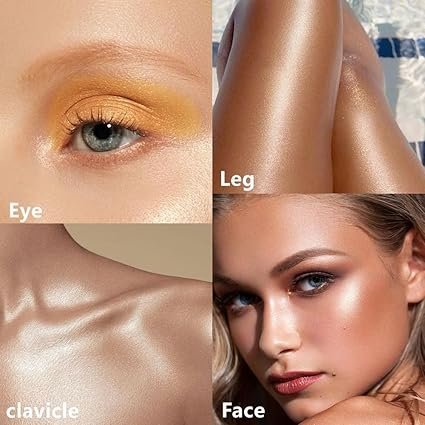 Light Brown Jelly Eye Shadow Stick, Sparkly Glitter Pearlescent Shimmer Eyeshadow Eyeliner Brightener Crayon, Highly Pigmented