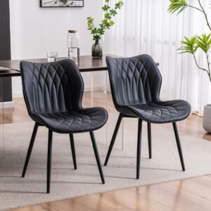 YOUNIKE Dining Chairs Set of 2, Upholstered Faux Leather Kitchen & Dining Room Chairs
